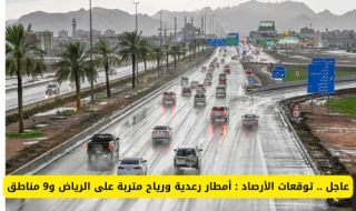 عاجل .. أمطار رعدية ورياح متربة على الرياض و9 مناطق أخرى
