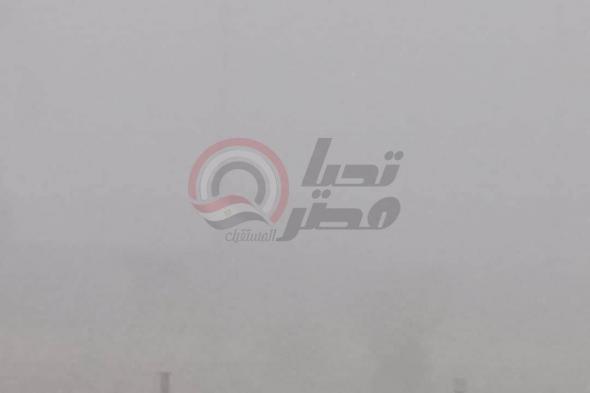 بالصور.. إغلاق طريق بورسعيد الاسماعيلية بسبب الشبورة