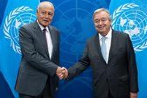 أبو الغيط يلتقي السكرتير العام للأمم المتحدة ويناقشان التطورات العالمية والإقليمية