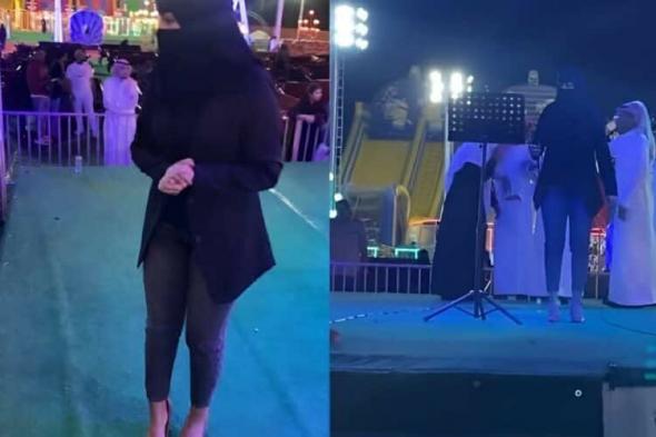 اتفرج سعودية تغني وترقص بالنقاب في حفل عام والرجال يتمايلون حولها بدون خجل والغضب يعم المملكة