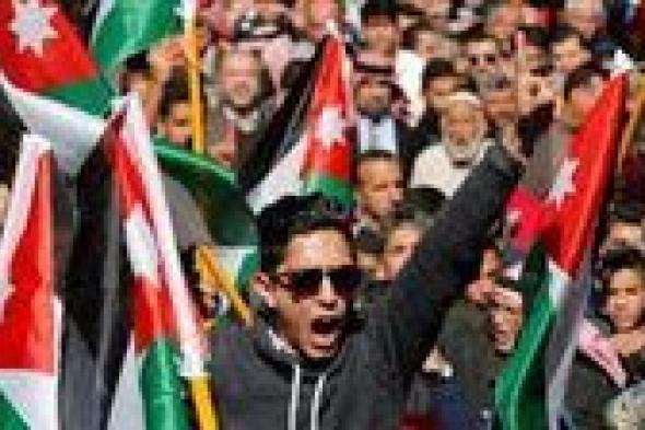 آلاف الأردنيين يتظاهرون لدعم الشعب الفلسطيني