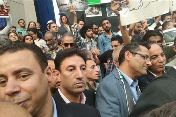 نقيب البيطريين يشارك فى وقفة الصحفيين ضد جرائم الاحتلال (صور)