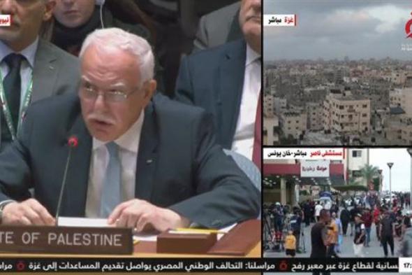 ‏وزير الخارجية الفلسطيني: يتوجب على إسرائيل الموافقة على وقف إطلاق النار في غزة