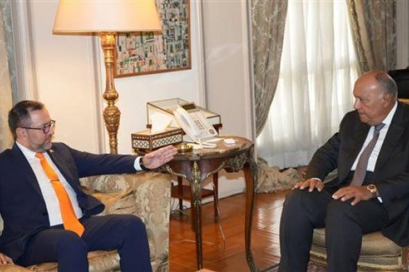 سامح شكري يستقبل وزير الخارجية الفنزويلي في ماسبيرو