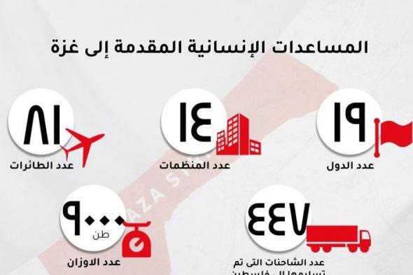 الهلال الأحمر المصرى يعلن تقديم 9 آلاف طن مساعدات إنسانية إلى أهالى غزة
