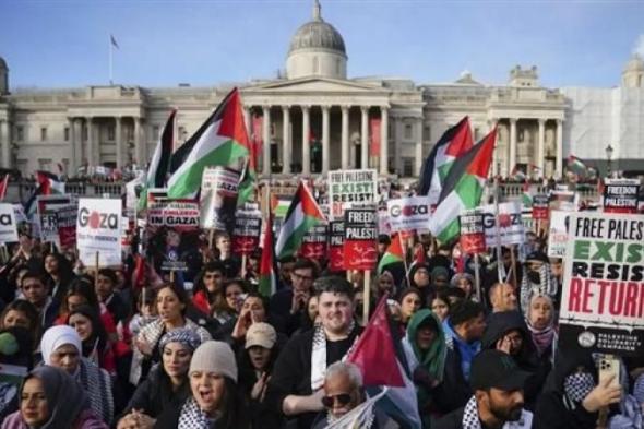 مظاهرات حاشدة في أوروبا تطالب بوقف إطلاق النار في غزة