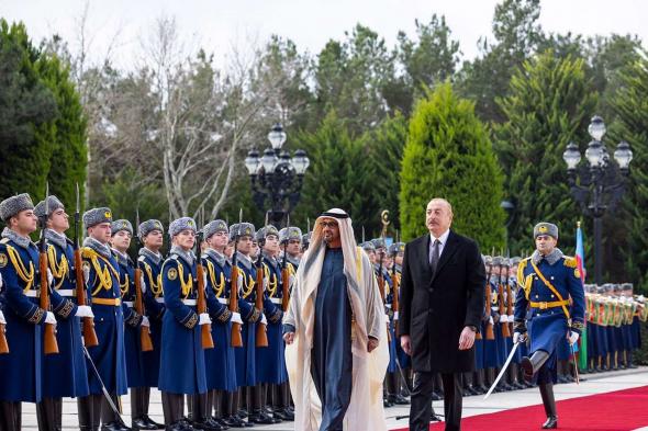 محمد بن زايد يعرب عن سعادته بلقاء رئيس جمهورية أذربيجان