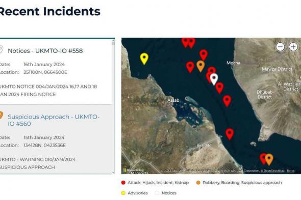العالم اليوم - تقارير عن حادث أمني قرب ميناء عصب الإريتري على البحر الأحمر