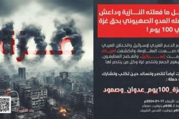 أخبار اليمن : انطلاق حملة تغريدات غزة 100 يوم عدوان وصمود