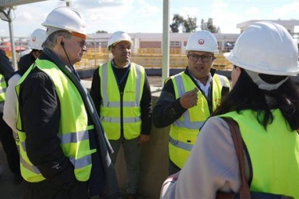 سفراء دول الاتحاد الأوروبي يتفقدون محطة معالجة مياه الصرف الصحي بكفر الشيخ