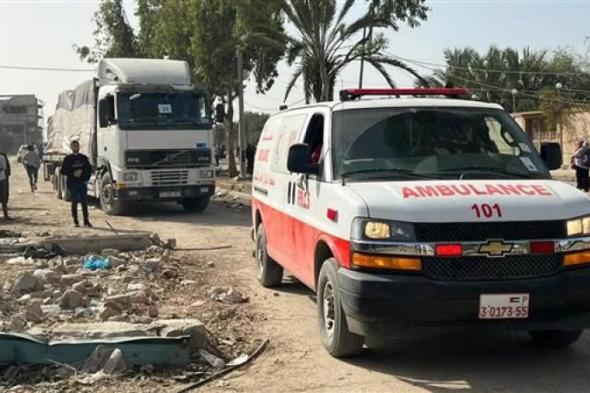 الهلال الأحمر الفلسطينى: قوات الاحتلال تحاصر 3 سيارات إسعاف وسط مدينة غزة