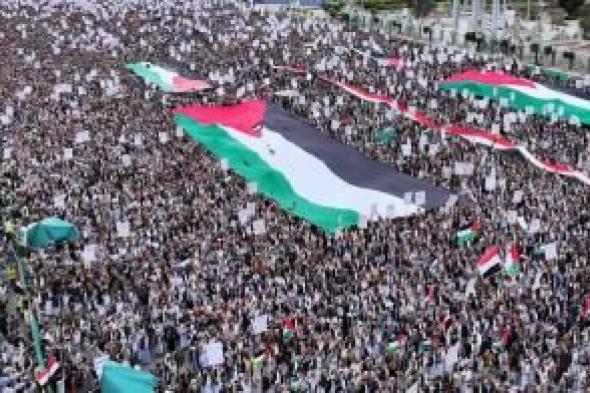 أخبار اليمن : "مع غزة حتى النصر".. حشد مليوني بصنعاء
