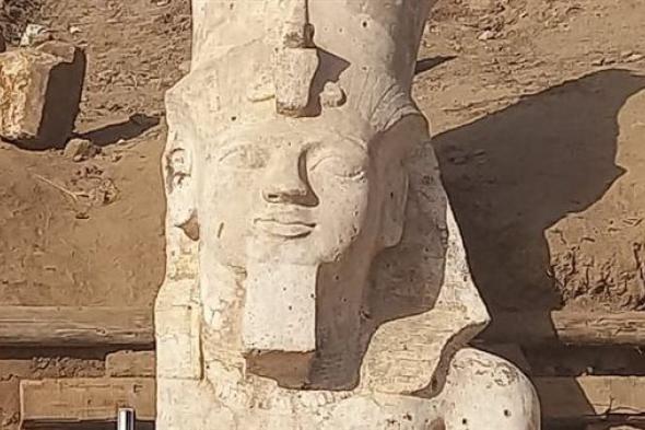 الكشف تمثال للملك رمسيس الثاني في الأشمونين بمحافظة المنيا