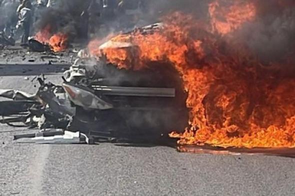 شهيد وجريحان بقصف إسرائيلي لسيارة بصور اللبنانية