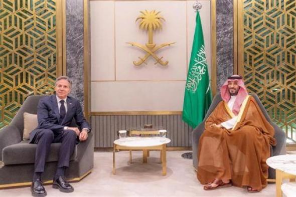 ولي العهد السعودي يبحث مع وزير الخارجية الأمريكي الجهود المبذولة لوقف الحرب على غزة