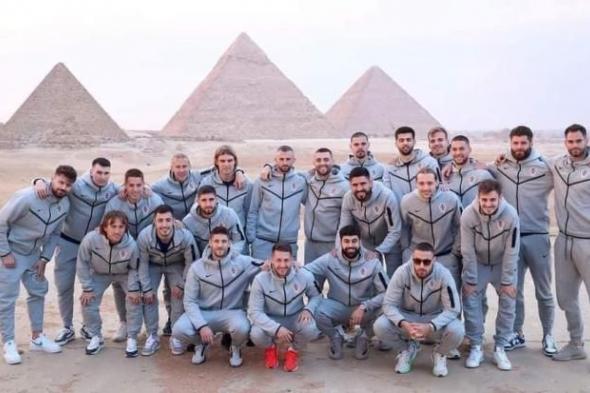 اللاعب لوكا مودريتش وفريق منتخب كرواتيا في زيارة لمنطقة أهرامات الجيزة