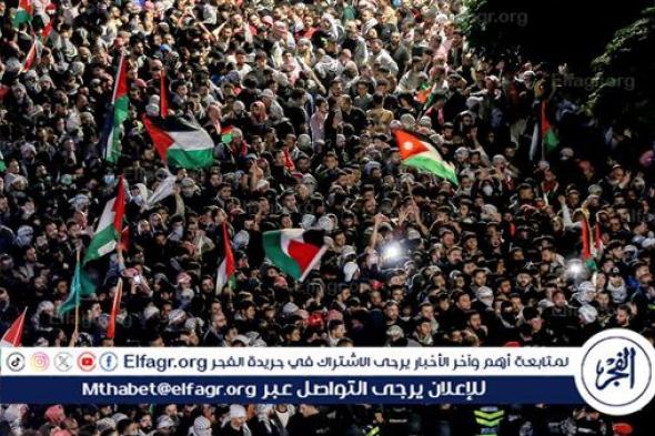 مظاهرات في محيط السفارة الإسرائيلية في العاصمة الأردنية عمان