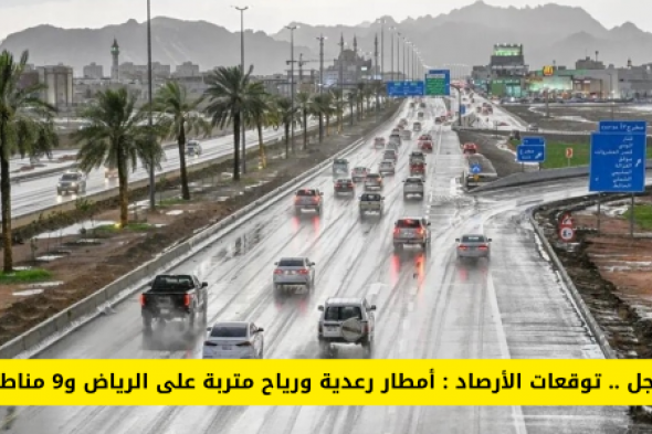 عاجل .. أمطار رعدية ورياح متربة على الرياض و9 مناطق أخرى