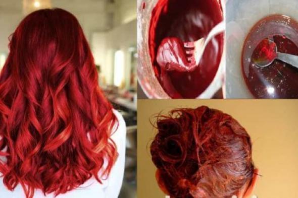 "غيري لون شعرك للعيد وابهري كل اللي حواليكي".. طريقة جبارة لصبغ الشعر بالكركدية للحصول على اللون الأحمر العنابي في البيت بدون صبغات كيميائية!!