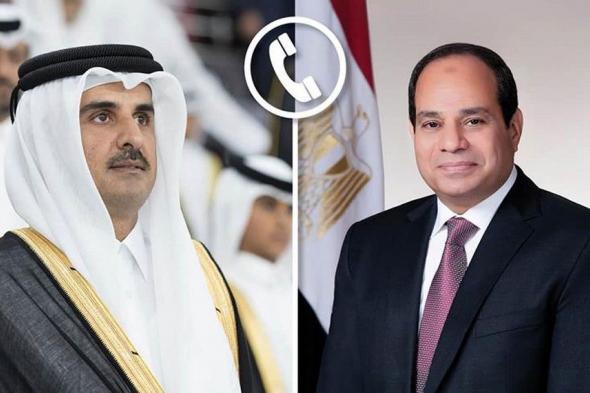 السيسي وأمير قطر يؤكدان حرصهما على استمرار العمل المشترك…