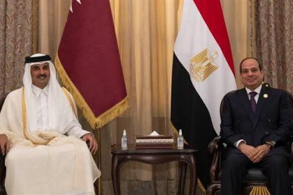 الرئيس السيسي وأمير قطر يبحثان تطورات الأوضاع في قطاع غزة