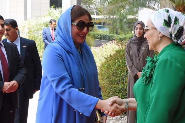 السيدة انتصار السيسي تعرب عن سعادتها بمشاركة حرم سلطان عمان زيارة العاصمة الإدارية الجديدة