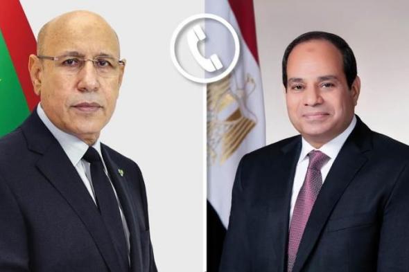الرئيس السيسي يجري اتصالا هاتفيا بنظيره الموريتاني لتهنئته بإعادة انتخابه رئيسا