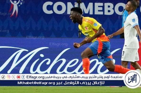 كوبا أمريكا.. طرد وهدف في تقدم منتخب كولومبيا على حساب أوروجواي بالشوط الأول